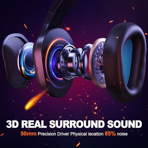 Krysenix PG2 RGB Gaming Headset for PS4/PC/Xbox, PS5 Headset with Mic ...